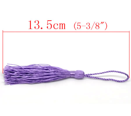 1x Kwastje Lila 14 cm