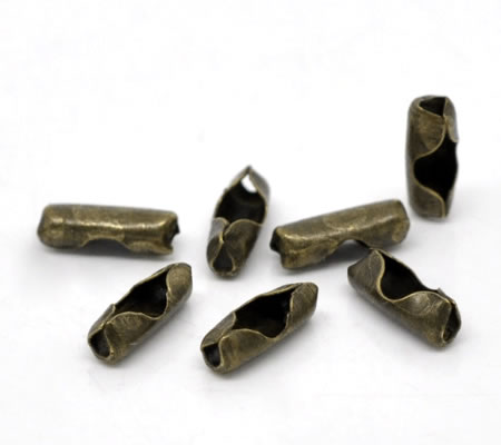 4x ballchain connectors Brons
