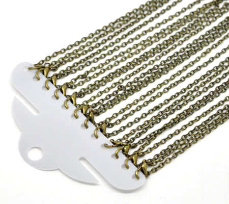1x Ketting Brons met lobsterslotje 45 cm