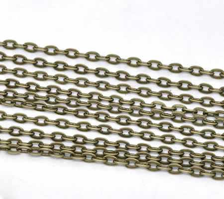 5 meter Ketting Brons 5 x 3 mm
