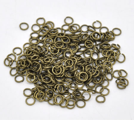 100 stuks Open ring brons 5 mm