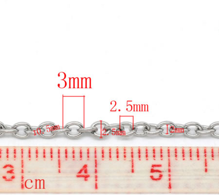 5 meter Roestvrijstalen  jasseron/ketting (304)