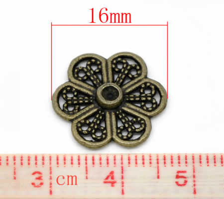 1x Filigrain ornament brons opengewerkt