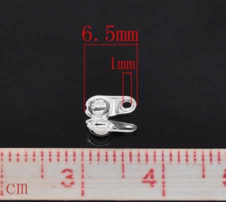 10 Kalotjes 6 x 4.5mm / Licht Zilver