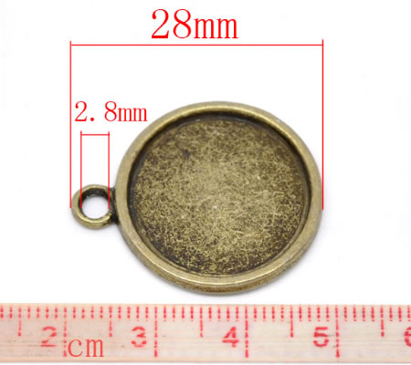 1x Cabochon Bedel Brons