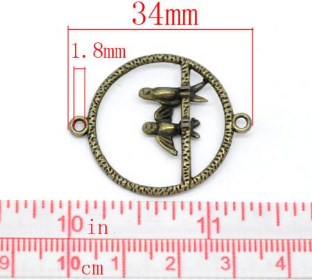 1x Connector - Bedel met vogeltjes