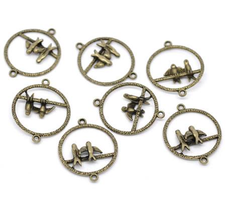 1x Connector - Bedel met vogeltjes