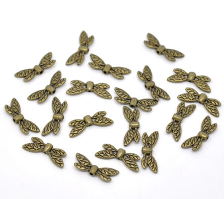1x Metalen Vleugel Kraaltjes Brons
