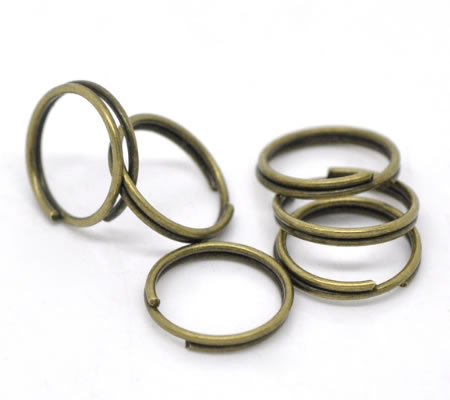100x splitringen Brons 8 mm