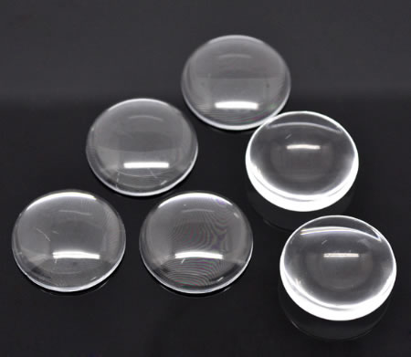 1 stuks glazen cabochon 30 mm
