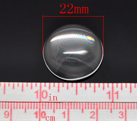 Glazen Cabochon rond 22 mm