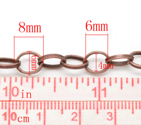 4 meter roodkoper ketting