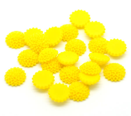 Cabochon chrysant Geel