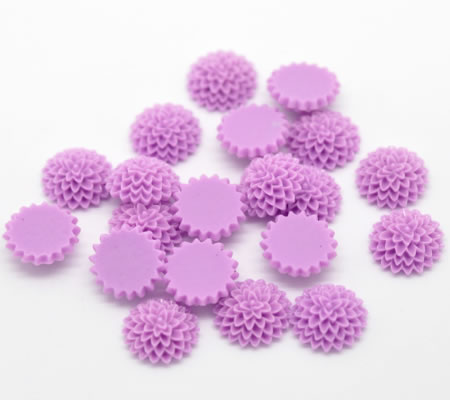 Cabochon chrysant Lila