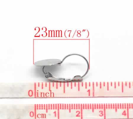 1 paar oorbelhaakjes 12 mm plakvlak