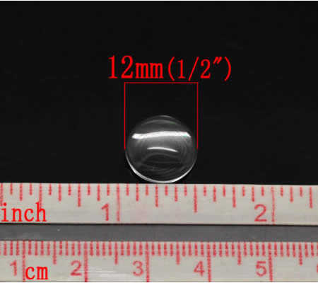 Glazen Cabochon rond 12 mm