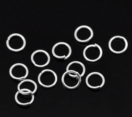 1000 stuks Open Ring Licht Zilver 5 mm