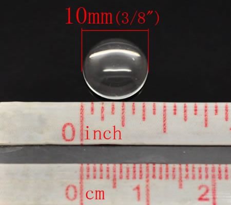 1 stuks glazen cabochon 25 mm