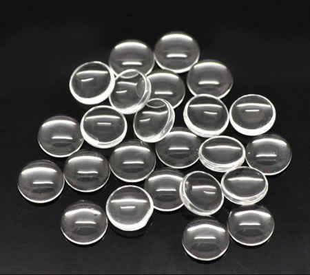 Glazen Cabochon rond 10 x 4 mm