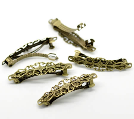 1x Haarclip Brons