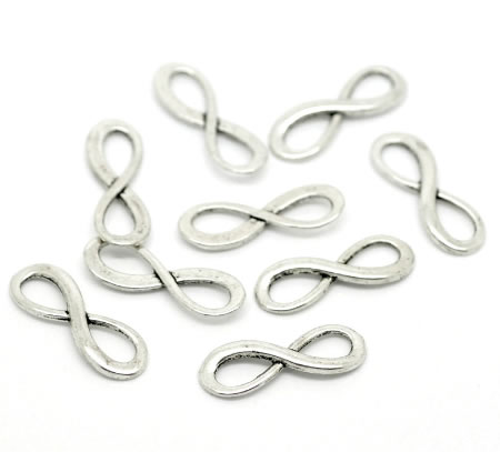 2x infinity connector Donker Zilver