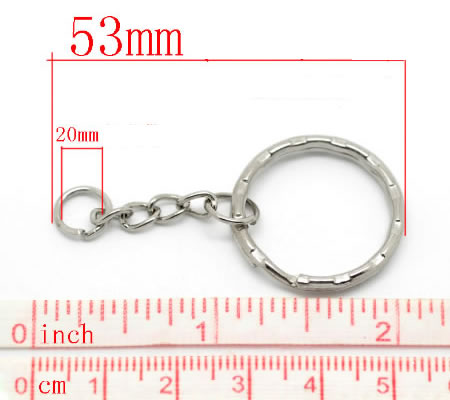 Sleutelhanger donker zilver