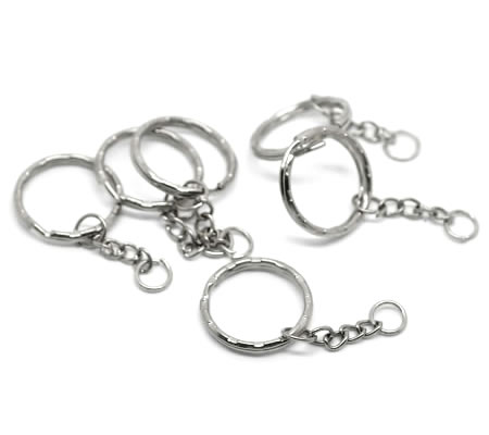 Sleutelhanger donker zilver