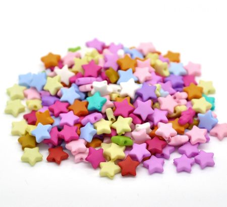 100 stuks Mat Frosted Kralen Mix Ster
