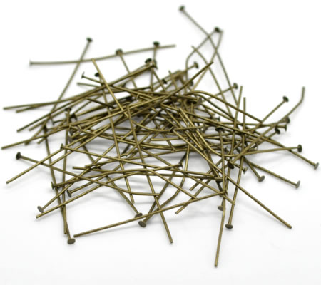 200x Nietstiften Brons Lengte 40 mm Dikte 0.8 mm