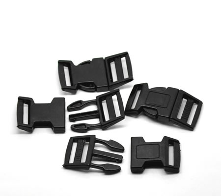 1x Kunststof Survival Buckle Zwart  51 mm