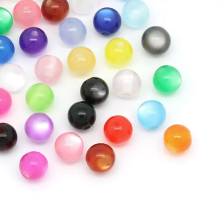 50x Acryl Catseye Kraaltjes mix 8 mm