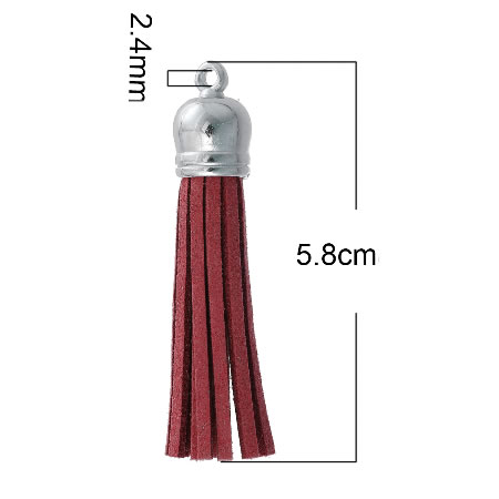 1x kwastje met Kapje Rood 6 cm