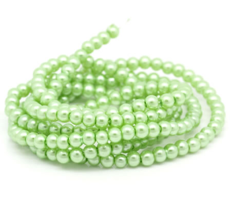 Snoertje Glasparel 4 mm Pastel Groen