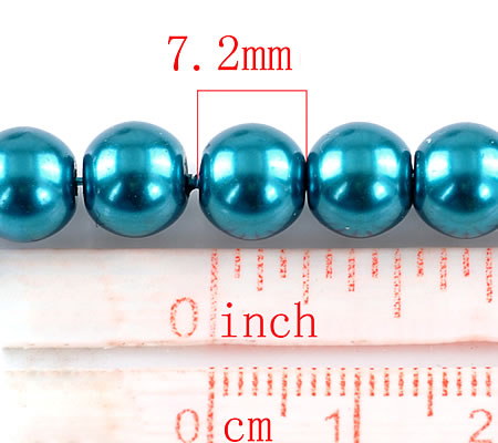 Glasparel 8 mm Donker Turquoise
