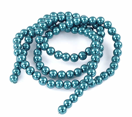 Glasparel 8 mm Donker Turquoise