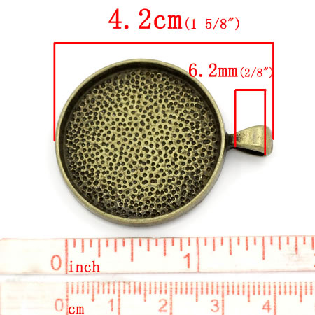 Cabochonhanger Brons 30 mm