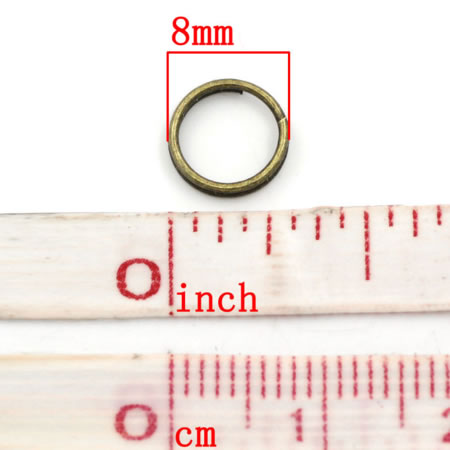 1000x splitringen Brons 8 mm