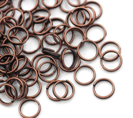 100x Splitring 7 mm Roodkoper