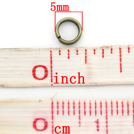 1000x splitringetjes brons 5 mm