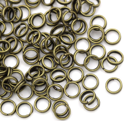 1000x splitringetjes brons 5 mm