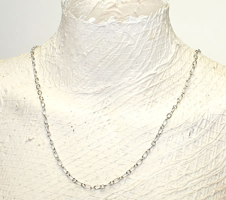 5 meter Donker Zilveren ketting
