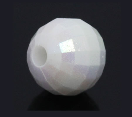 50x Facet Licht Grijs/Wit 8 mm
