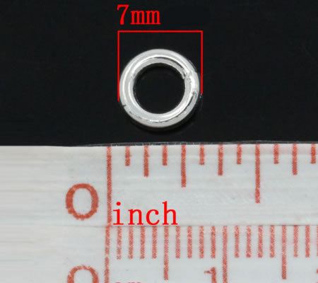 200 stuks Open ring Lichtzilver