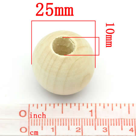 Houten kraal 25 mm