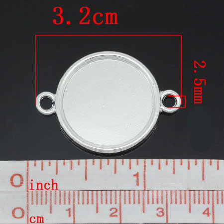 1x Connector 20 mm licht zilver