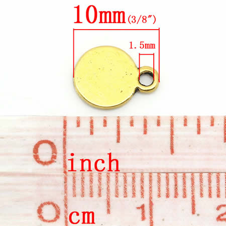 20 stuks Mini Bedeltjes Oud Goud