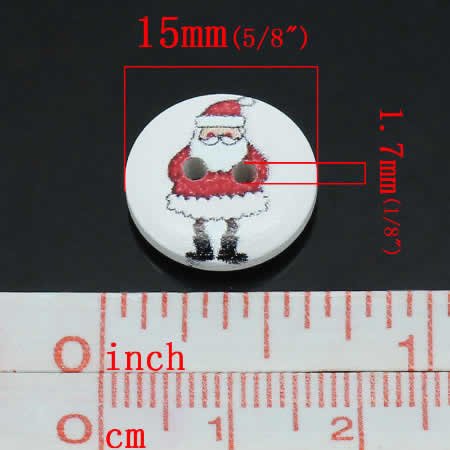 Houten Knoop Kerst