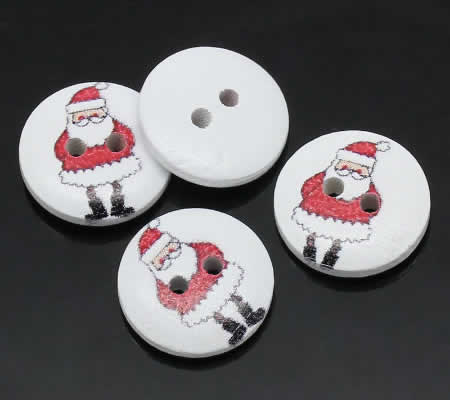 Houten Knoop Kerst