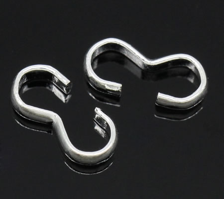 10x Koordklem Licht Zilver W-connector