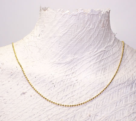 1 meter Ballchain Goudkleurig